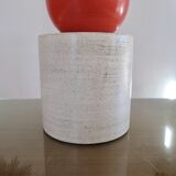 Pair of red and white ceramic lamps from the 80s