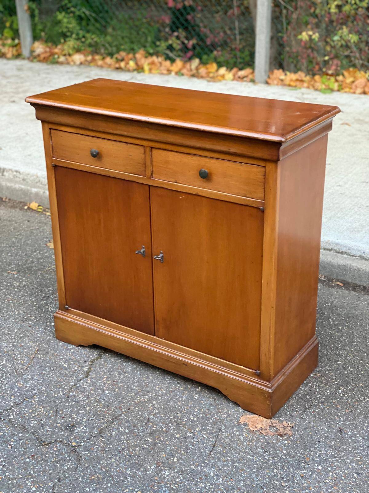 20th century solid oak satin wood sideboard