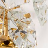 pair of crystal wall lights by Kinkeldey, Germany, 1970s.