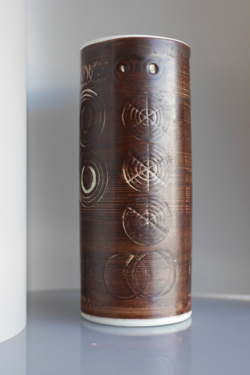 Vintage Scandinavian art pottery vase by Alberius for Rörstrand, Sweden, 1960s