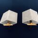 French Flush Mounted Wall Lamp Set, 1960s, Set of 2