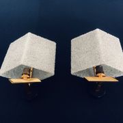 French flush-mounted wall lamp set, 1960s, set of 2