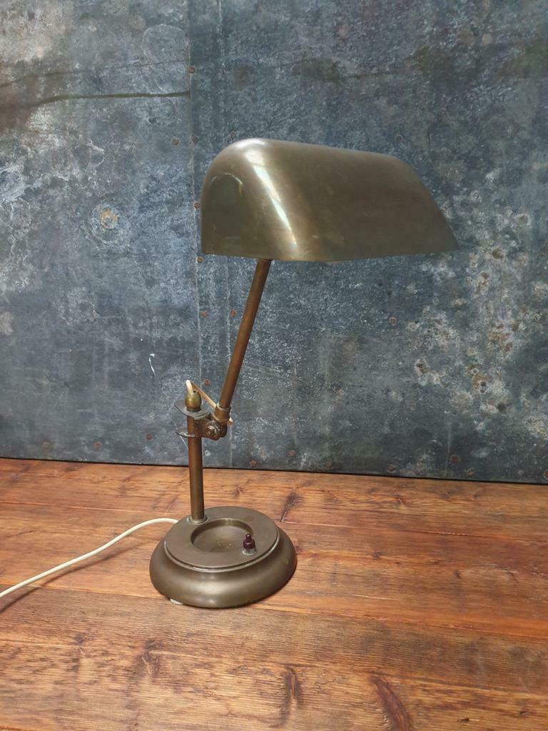 Antique brass desk lamp