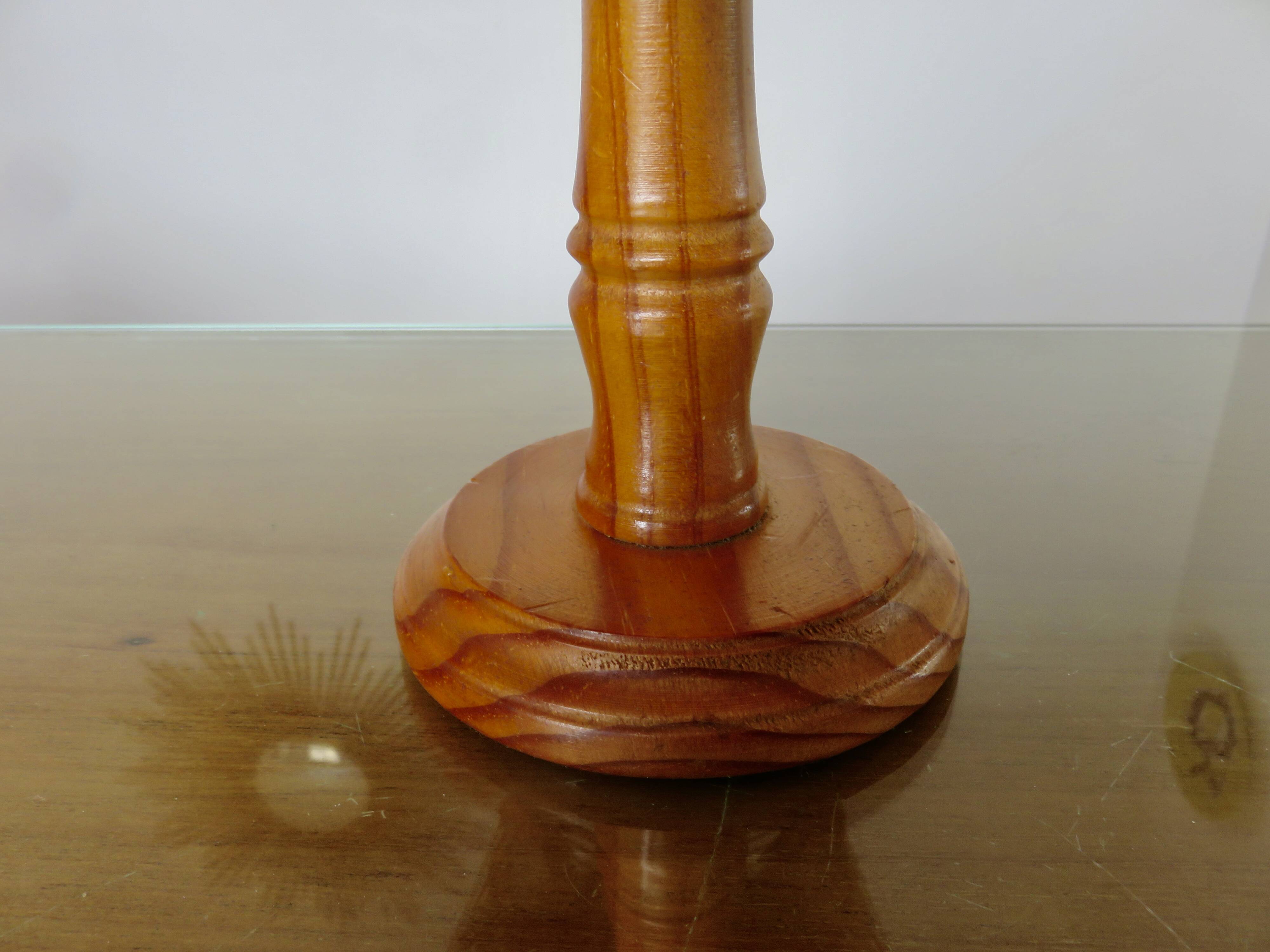 Lampe scandinave en fil et bois, années 60-70