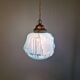 Art Deco pendant light in speckled blue glass, 1920s-30s