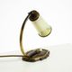 Beautiful, rare brass table lamp with glass shade | 1940s