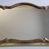 Vintage stucco and gilded wood mirror in Louis XV style, baroque, 78 cm