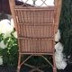 Rattan armchair with high back