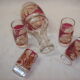 Liqueur carafe and 4 glasses, Italy 1960/70