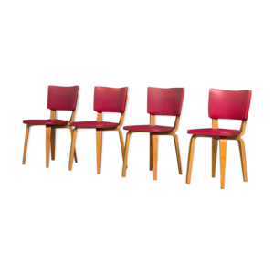 Lot de 4 chaises en plywood