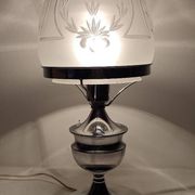 Lámpara de mesa de cristal. Spain, 1960s.