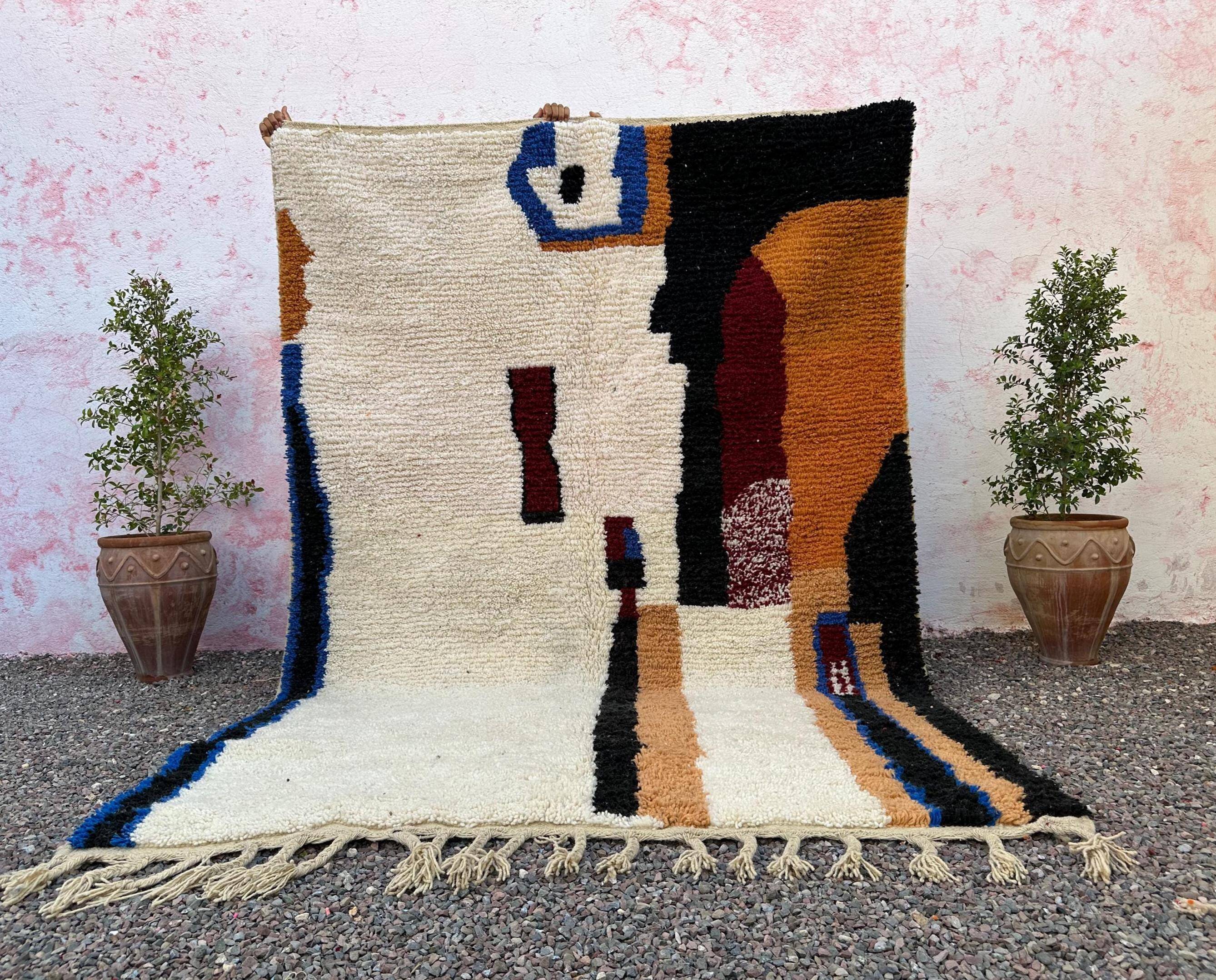 Traditional handmade Moroccan rug 3 x 2 m