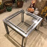 Vintage chrome coffee table