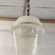 Vintage pendant light in glass and gold metal - 1960s