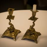 Pair of fish candlesticks