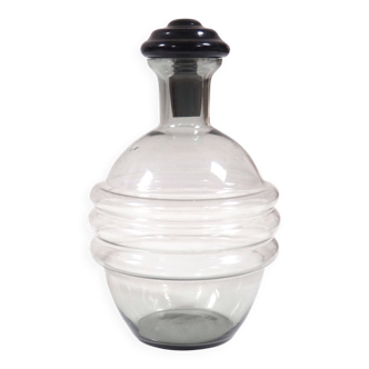Smoked glass liqueur carafe