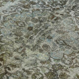 Hand-Knotted Vintage Anatolian 1980s 193 cm x 288 cm Grey Rug