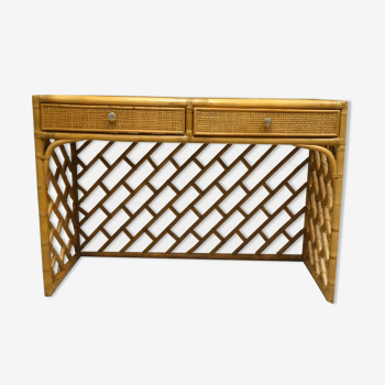 Bamboo dressing table console, 1970
