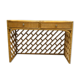 Bamboo dressing table console, 1970