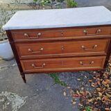 Louis XVI chest of drawers, mahogany, late 18th century, early 19th century