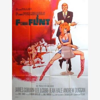 For Flint, 1967.fauteuil tulipe.120x160 cm original movie poster