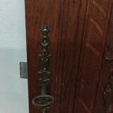 Paire d'anciens panneaux de porte en bois chêne sculpté