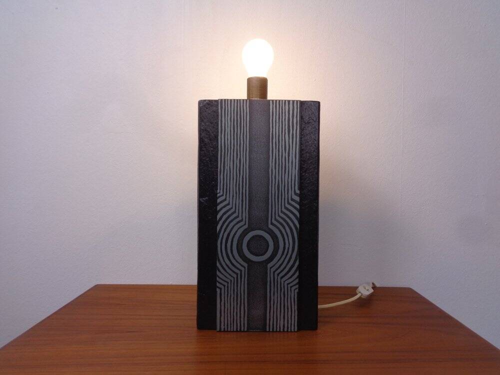 Brutalist table lamp from Temde, Switzerland, 1960s
