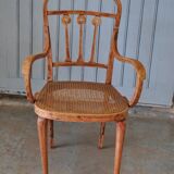 Retro canned armchair.