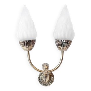 vintage duck brass wall light, brass torch light, flame globe, lighting, decoration