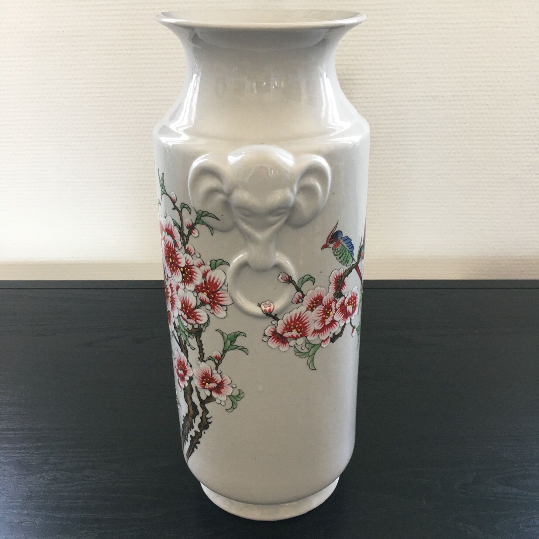 Porcelain cherry blossom vase