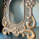 Art nouveau copper metal frame 31 cm x 19 cm