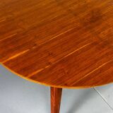 Table à manger ronde extensible moderniste danoise du milieu du siècle, 19