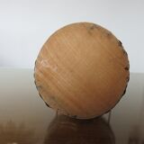 Bottle in pink scoubidou and gold metal 50s 60s