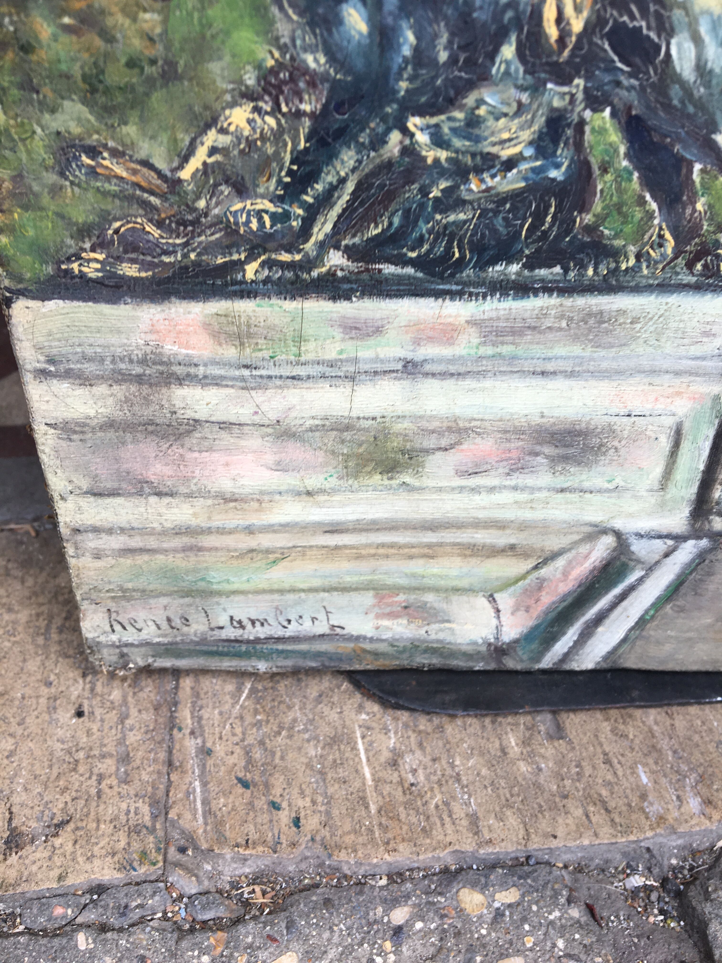Huile sur toile signée R Lambert