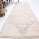 3x11 dusty beige & brown vintage runner rug