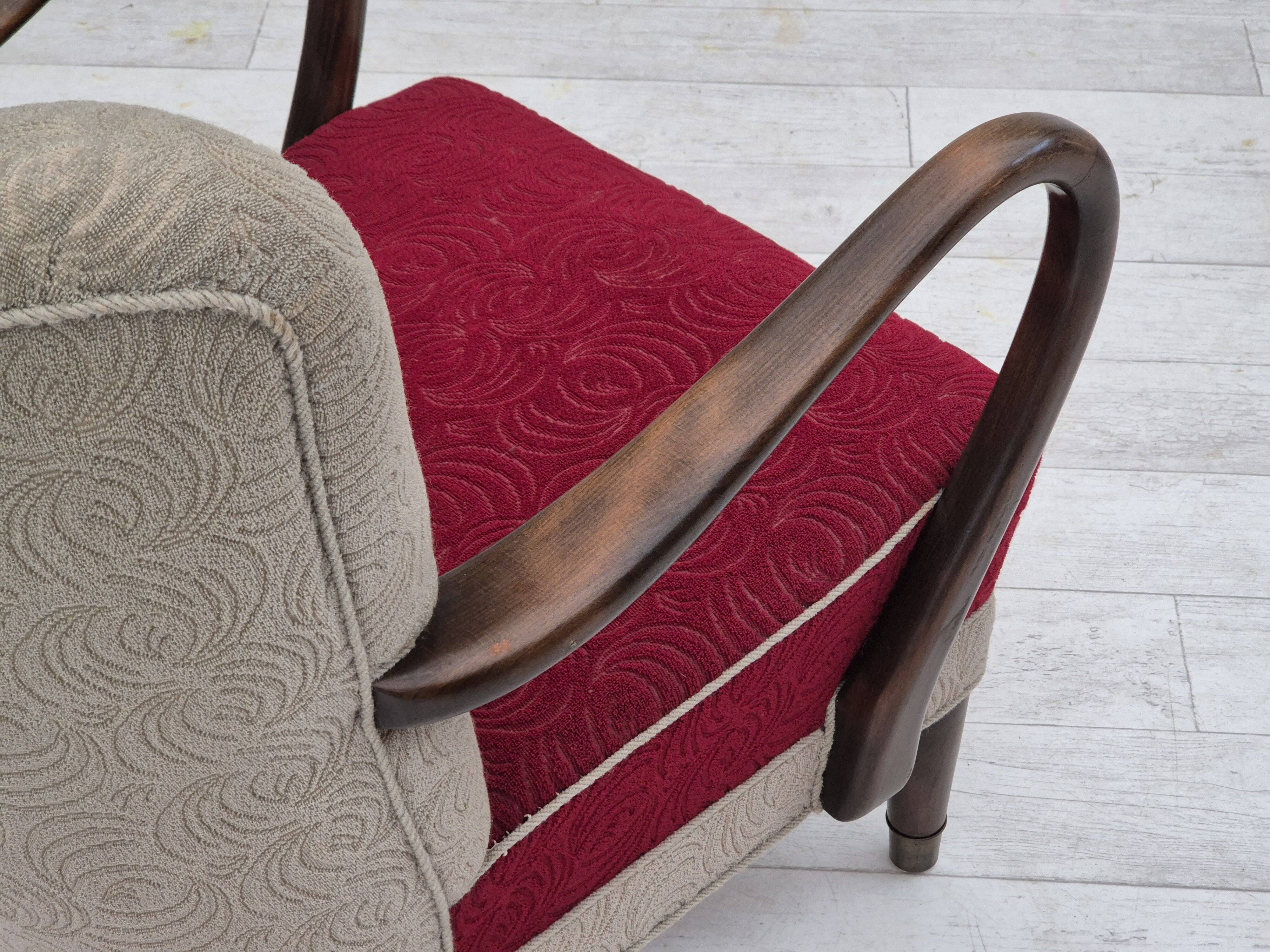 Années 1960, design danois par Alfred Christensen, fauteuil en état d'origine.