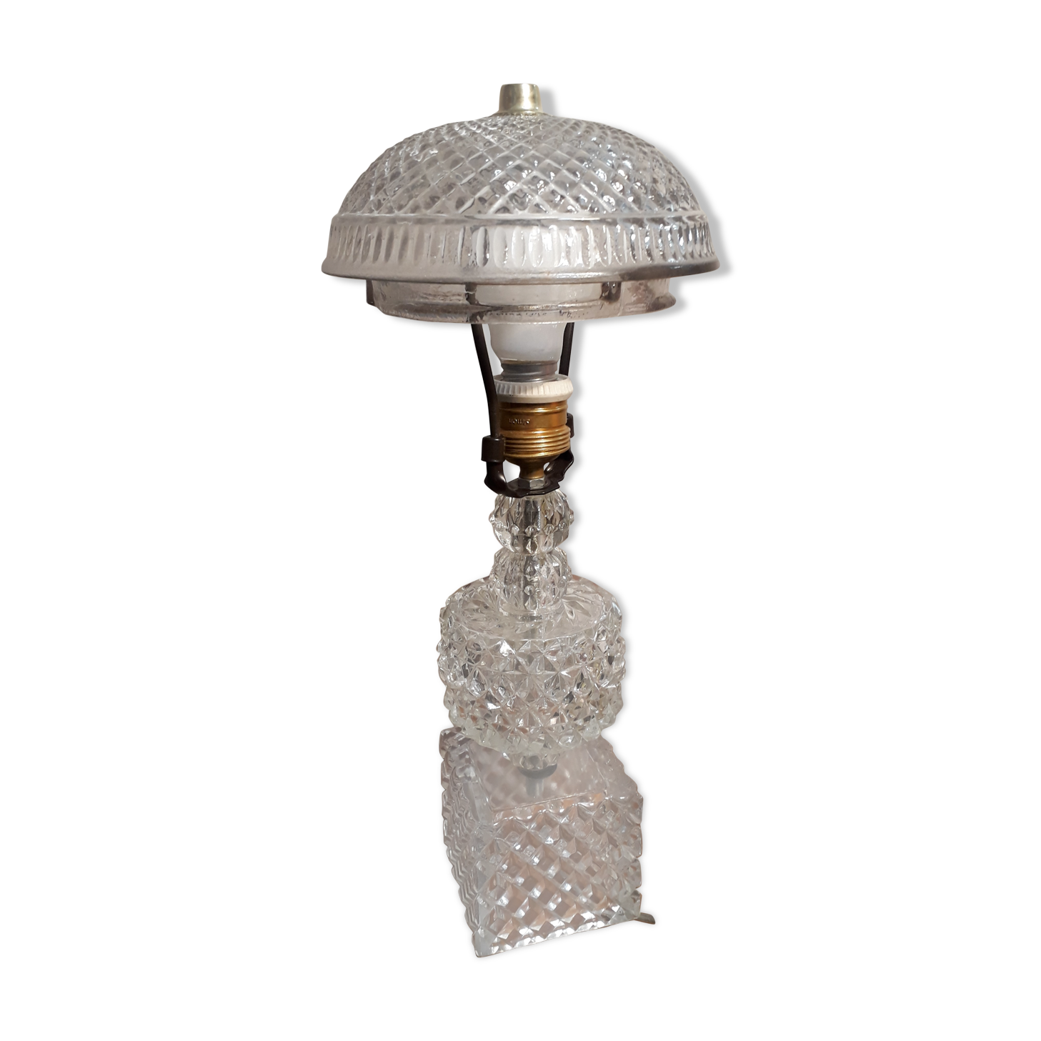 Lampe cristal transluside de 1960 a70s