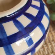 Vase boule en céramique peint à la main