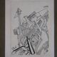 Painting drawing the city Jules Mougin, the poet postman Abstract art brut