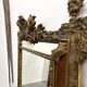 Large antique pediment mirror with parecloses