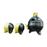 Two-coloured salt, pepper and mustard