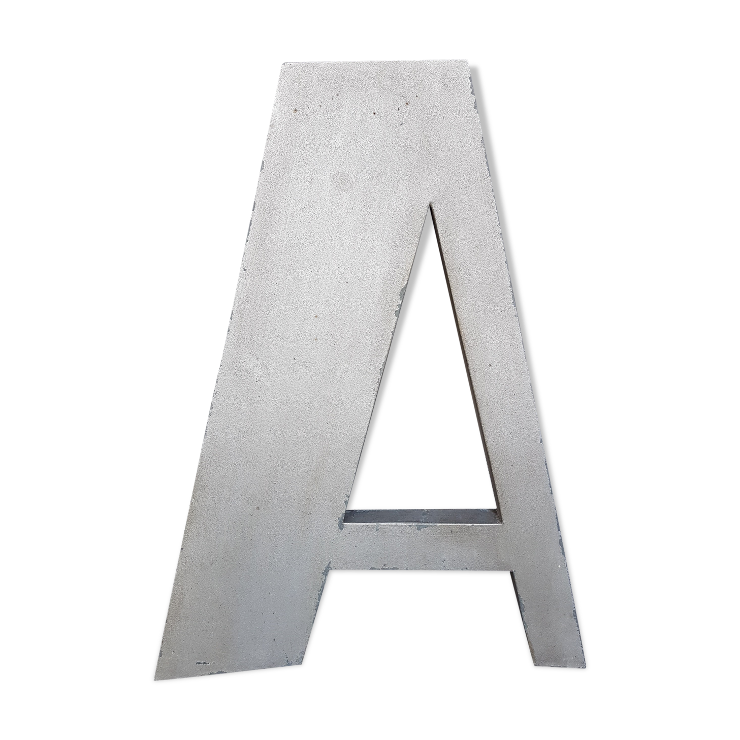 Letter A Art deco Silver zinc