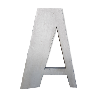Letter A Art deco Silver zinc