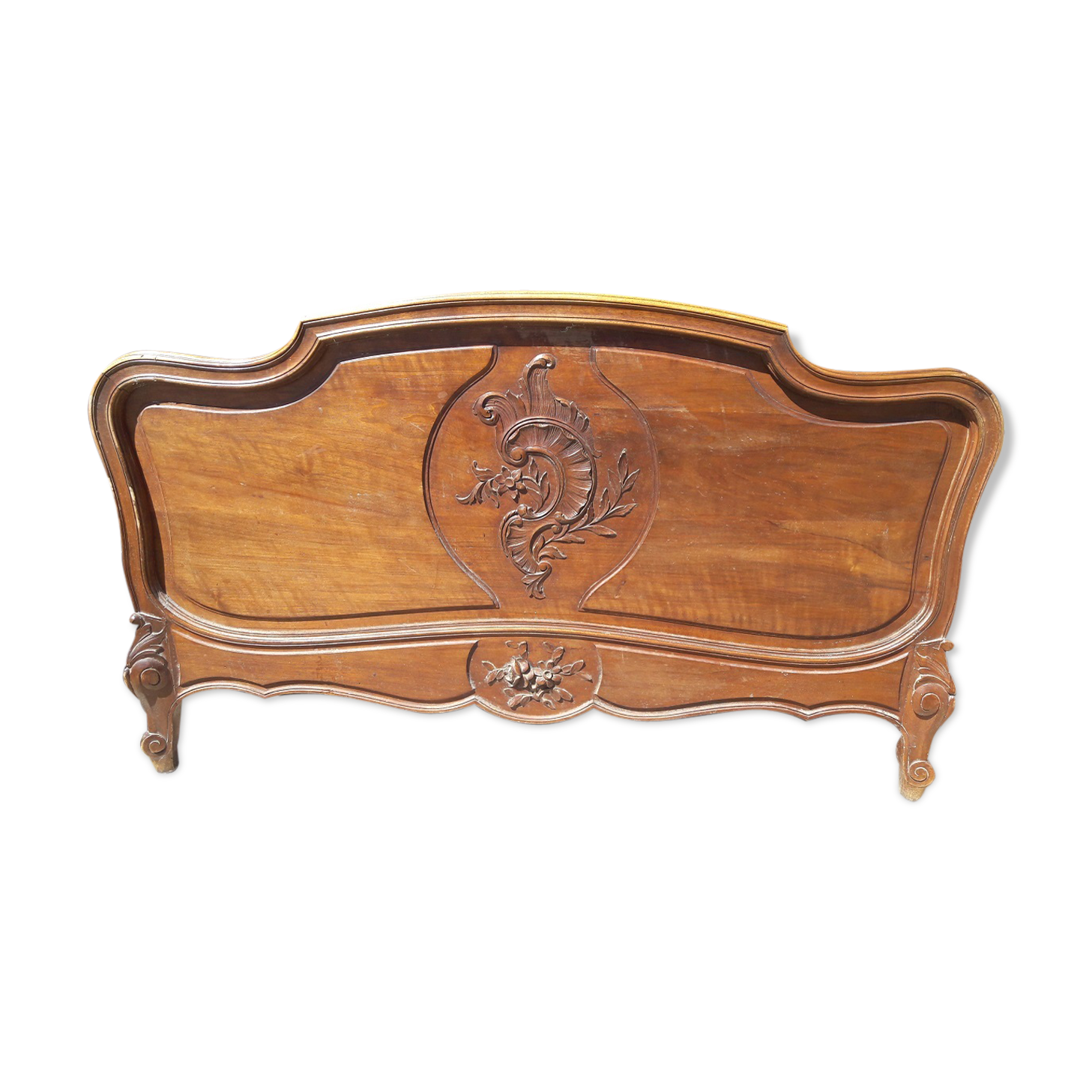Tete de lit bois sculpté style Louis XV époque XIXeme | Selency
