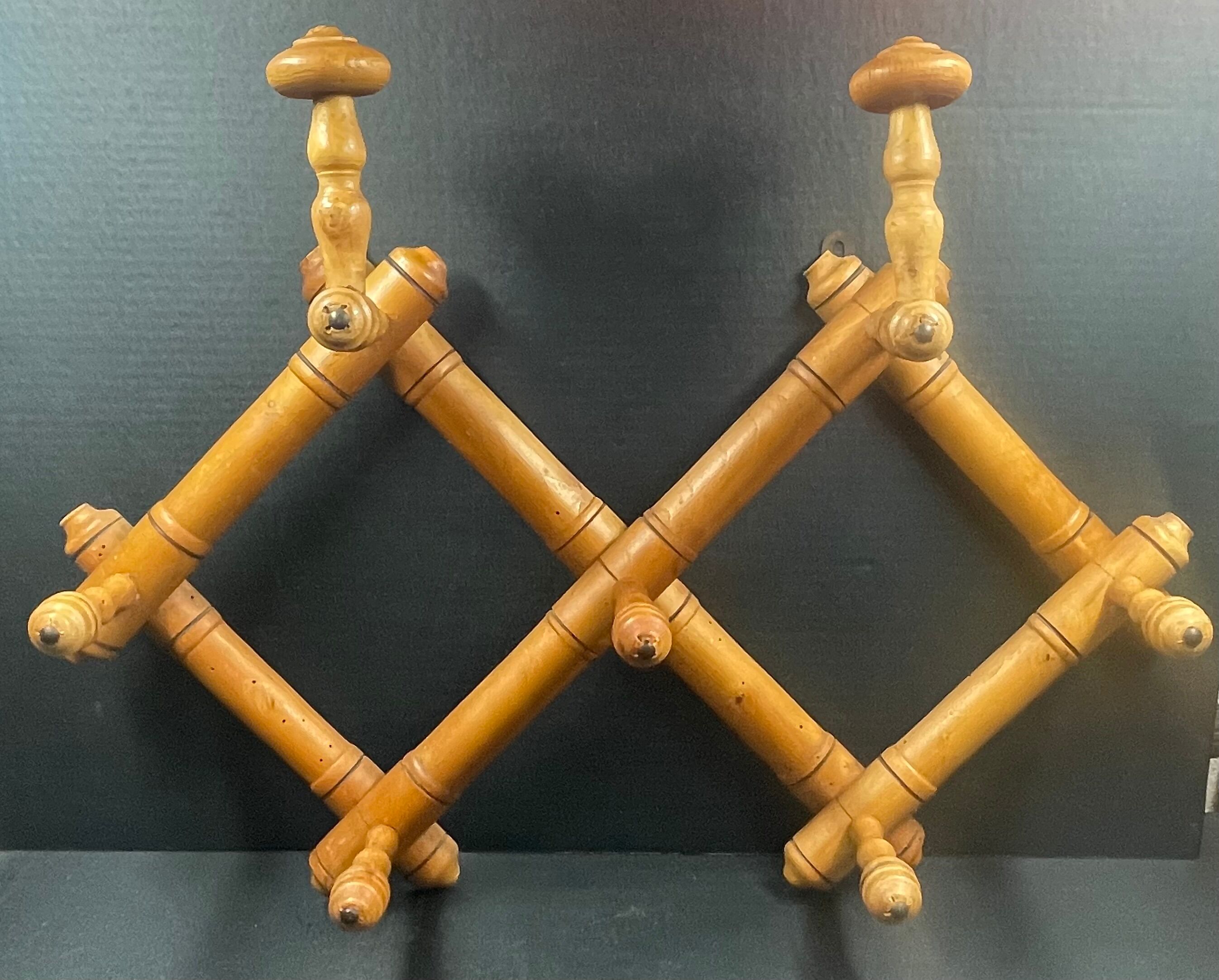 Bamboo imitation wooden coat rack and hat rack