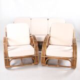 Rattan "pretzel" lounge