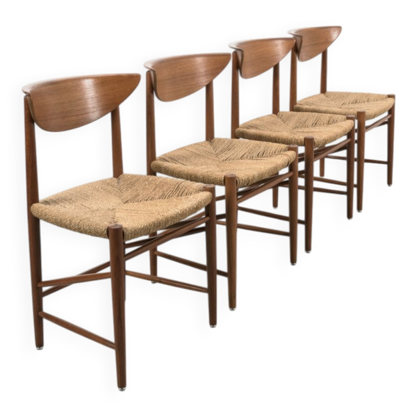 Chaises de salle à manger par Peter Hvidt, ensemble de 4