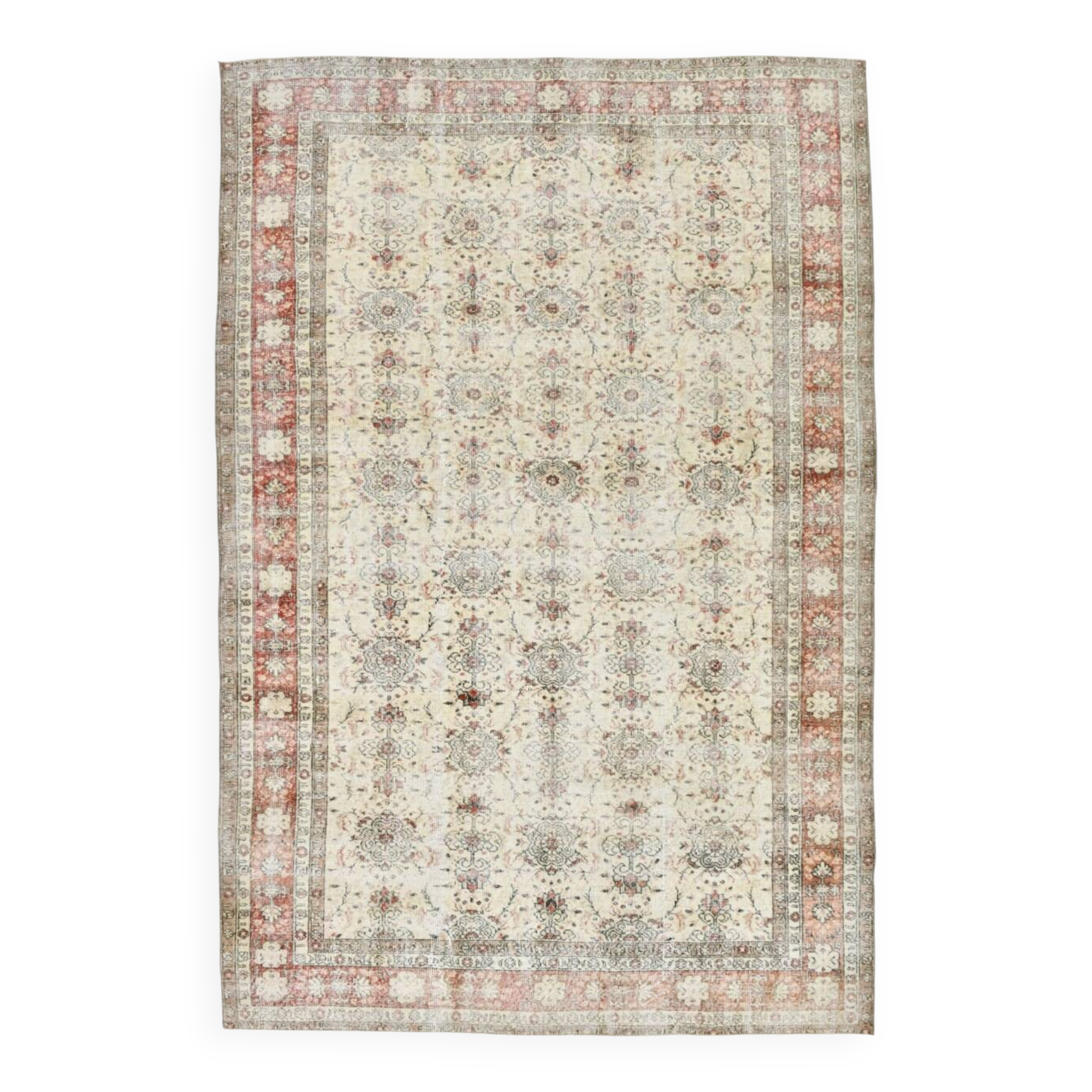 8x11 All-Over Floral Pattern Vintage Persian Rug, 231x345Cm