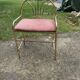 Vintage Dressing Stool in Brass, 1950s