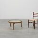 Table basse en bois de cèdre et verre, Italie fin du 20e siècle